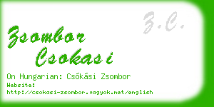 zsombor csokasi business card